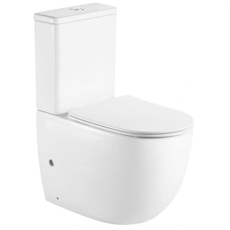 Cera Rimless Back To Wall Toilet Suite (Gloss White)