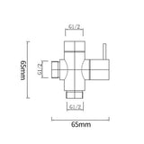 Toilet Bidet - Chrome Technical Drawing