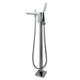 Floor Standing Mixer With Diverter Handheld Shower - Chrome