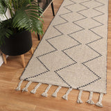Goa Zig-Zag Wool Blend Ash Rug