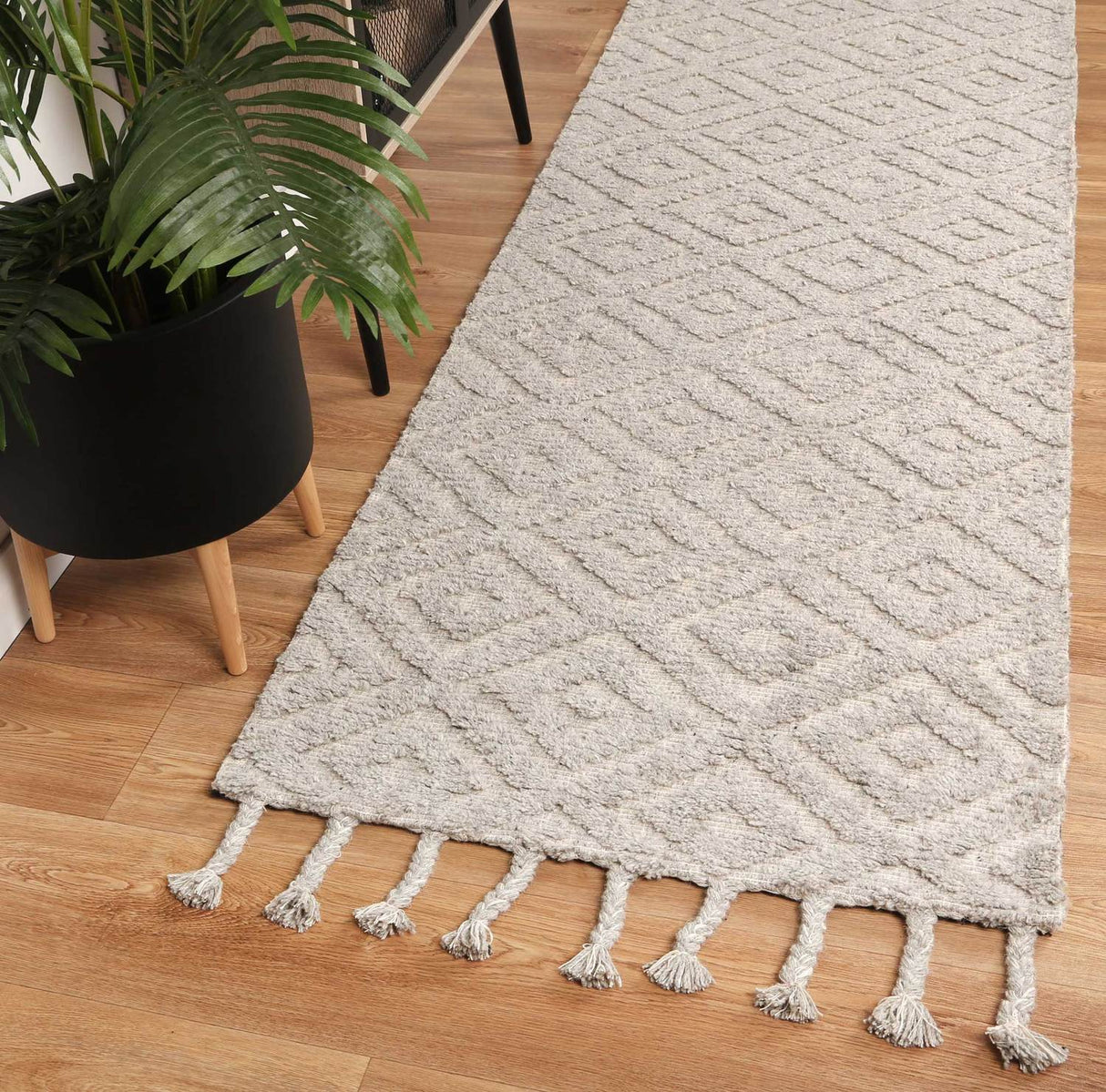 Goa Plush Diamond Grey Rug