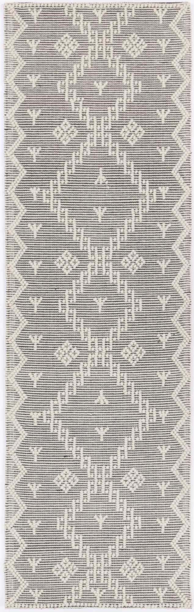 Goa Aztec Wool Blend Cream Rug (No Tassel)