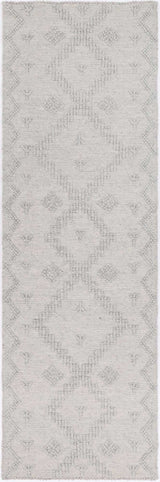 Goa Aztec Wool Blend Grey Rug (No Tassel)