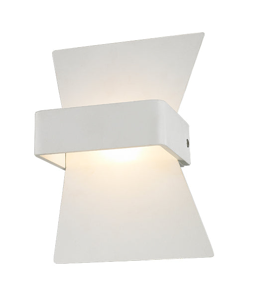 DAVOS: LED Interior Matte White Bow Wall Light