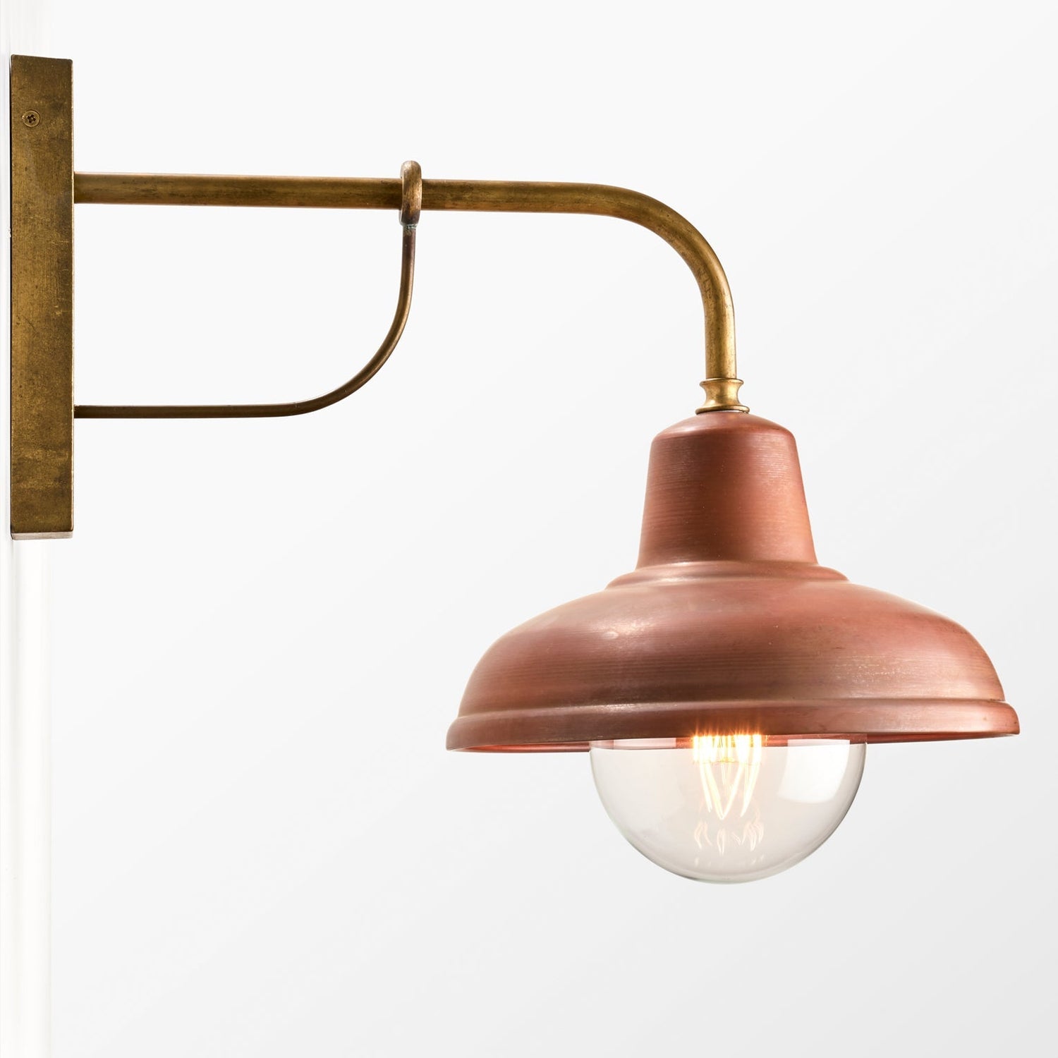 DEKSEL: Aged Copper Interior Wall Light IP23