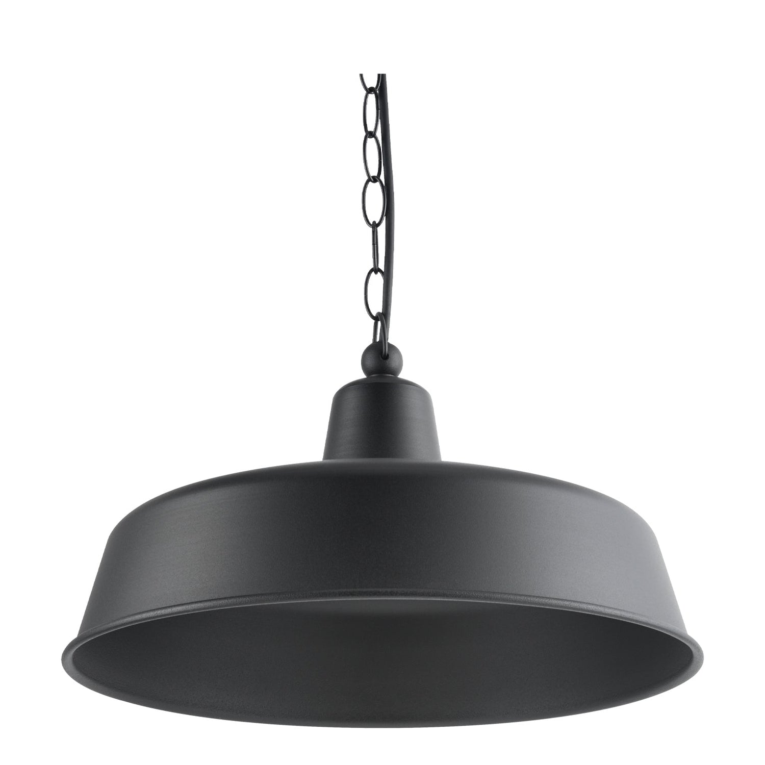 DEKSEL: Industrial Rustic Matte Black Interior Dome Shape Pendant Light