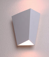 DELHI: LED Interior Sand White Angled Up/Down Wall Light