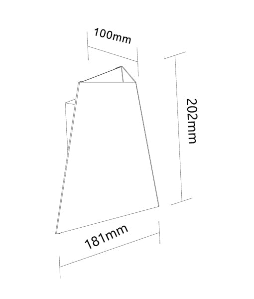 DELHI: LED Interior Sand White Angled Up/Down Wall Light