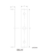 DELHI: LED Interior Sand White Angled Up/Down Wall Light