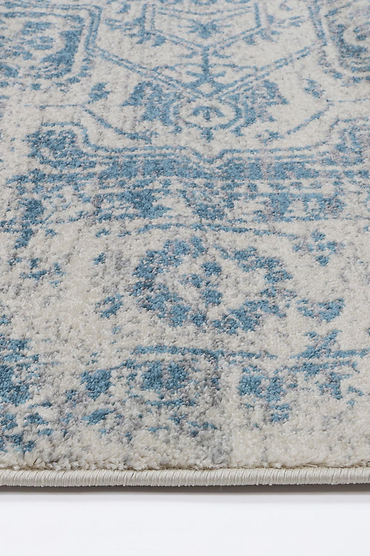 Exquisite Audrey Ivory & Blue Rug