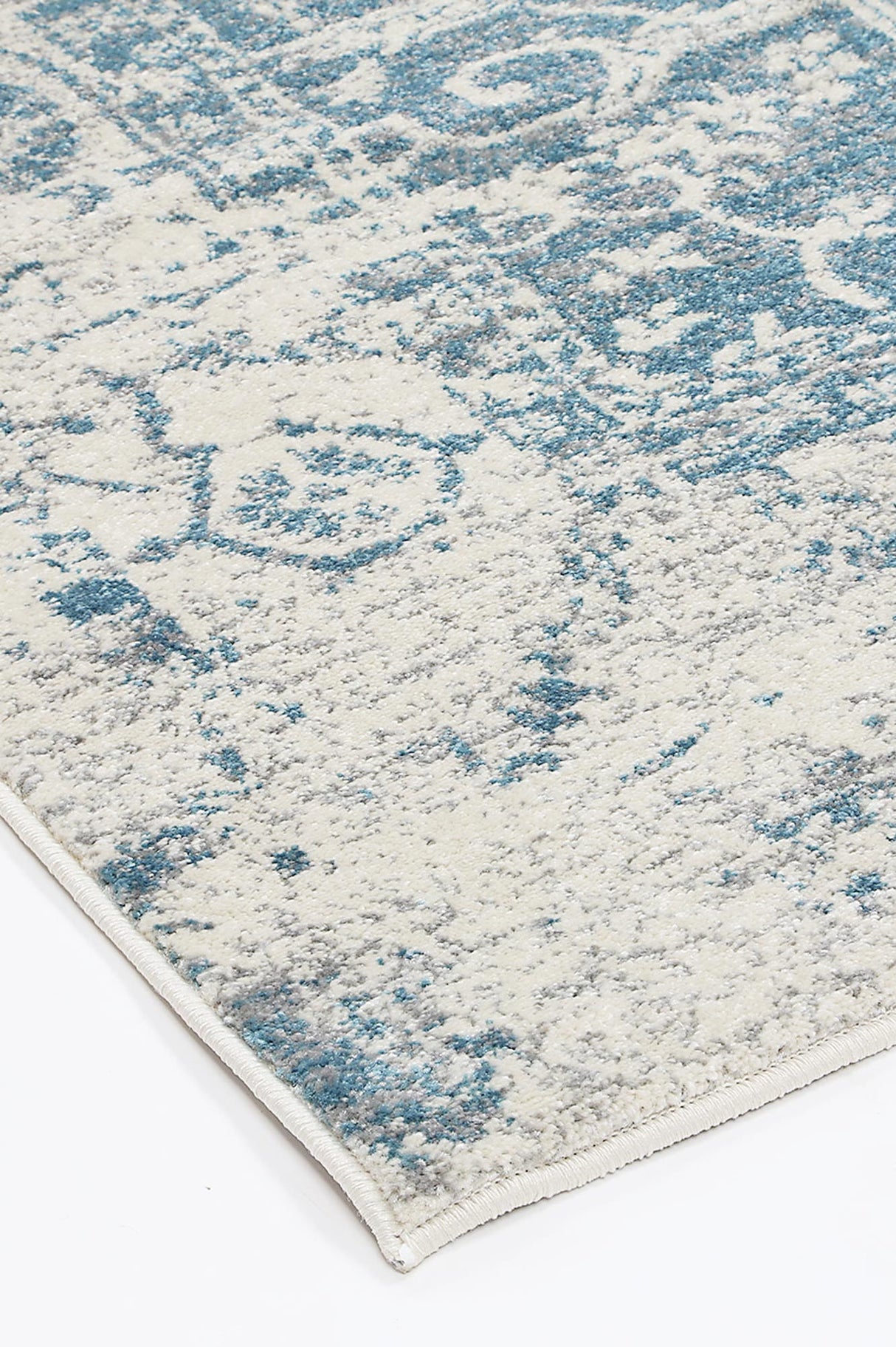 Exquisite Audrey Ivory & Blue Rug