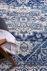 Exquisite Audrey Ivory & Navy Rug