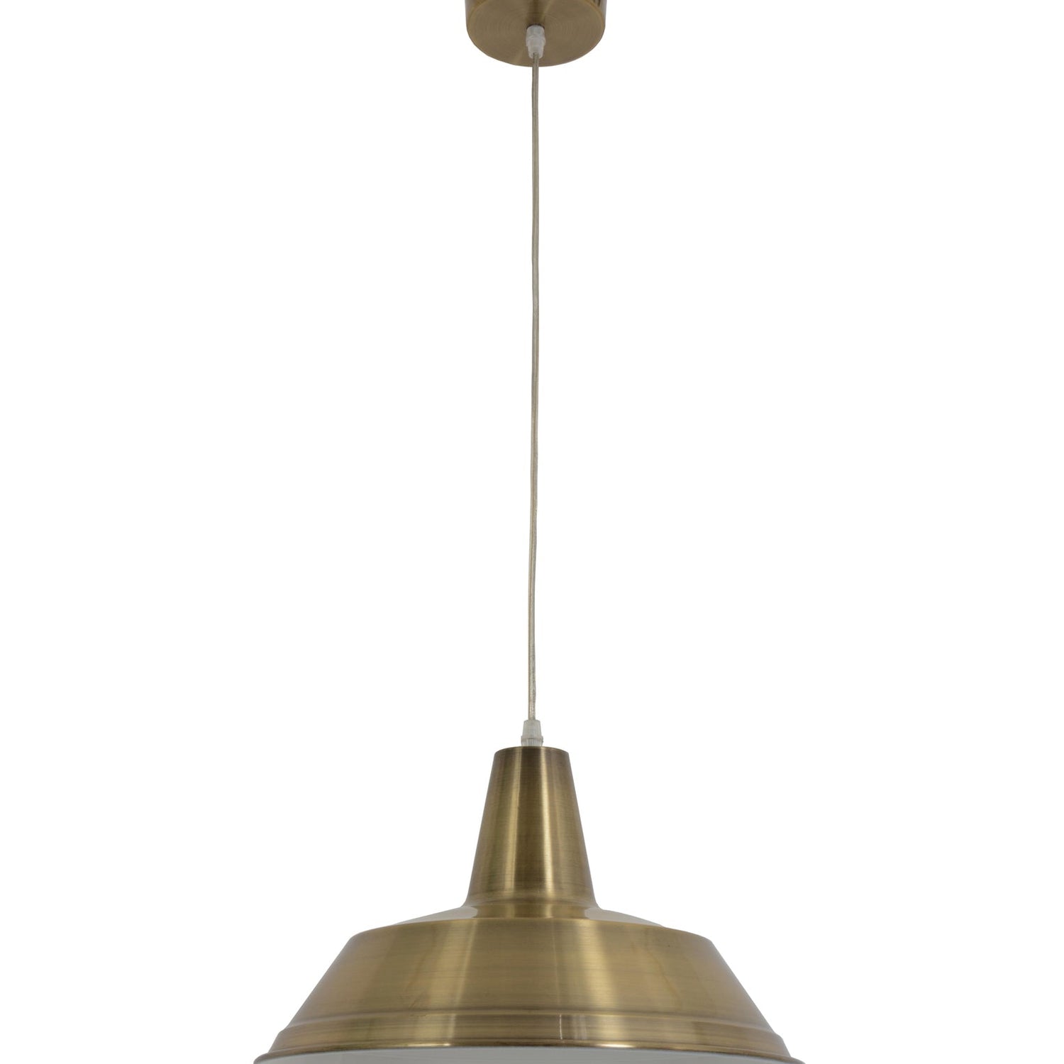 DIVO: Industrial Antique Brass Dome Pendant Light