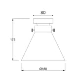 D.I.Y. Batten Fix Ceiling Lights - Small Cone Shape Fixtures