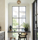 D.I.Y. Batten Fix Ceiling Lights - Large Spherical Ribbed Shape Fixtures