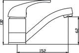 Demos Basin Mixer Swivel (Chrome)