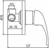 Demos Wall Mixer (Chrome)-Clearance