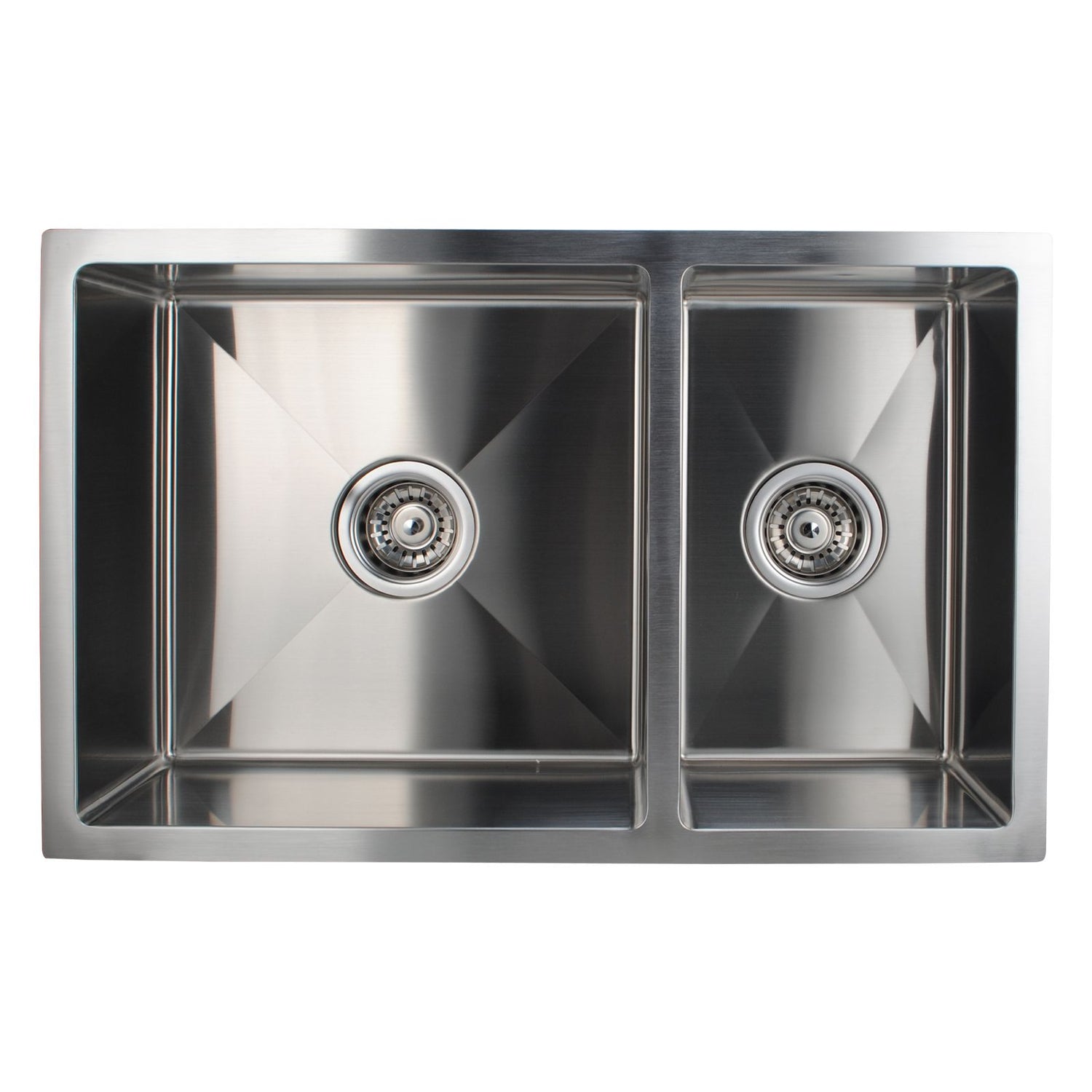 Double Bowl Handmade 304 Stainless Steel Sink 715x450mm