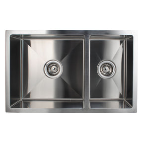 Double Bowl Handmade 304 Stainless Steel Sink 715x450mm