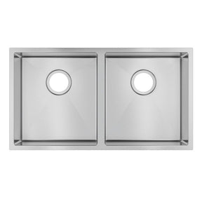 Double Bowl Handmade 304 Stainless Steel Sink 820x457x230mm