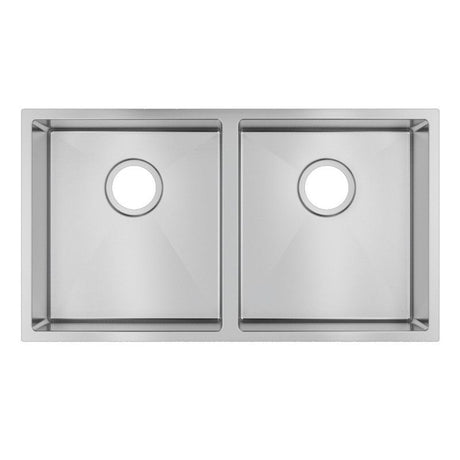 Double Bowl Handmade 304 Stainless Steel Sink 820x457x230mm