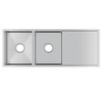Double Bowl Handmade 304 Stainless Steel Sink II 1160x460x230mm