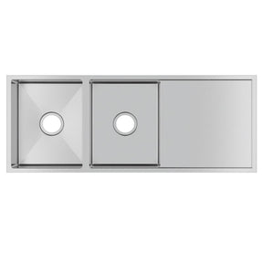Double Bowl Handmade 304 Stainless Steel Sink II 1160x460x230mm