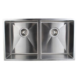 Double Bowls Top/Undermount Kitchen/Laundry Handmade 304 Stainless Steel Sink 770*440*230mm