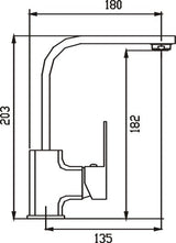 Elegant Basin Mixer Swivel (Chrome)