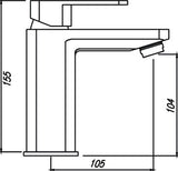 Elegant Basin Mixer (Black)
