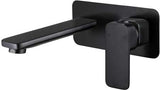 Elegant Wall Mixer With Outlet (Black)