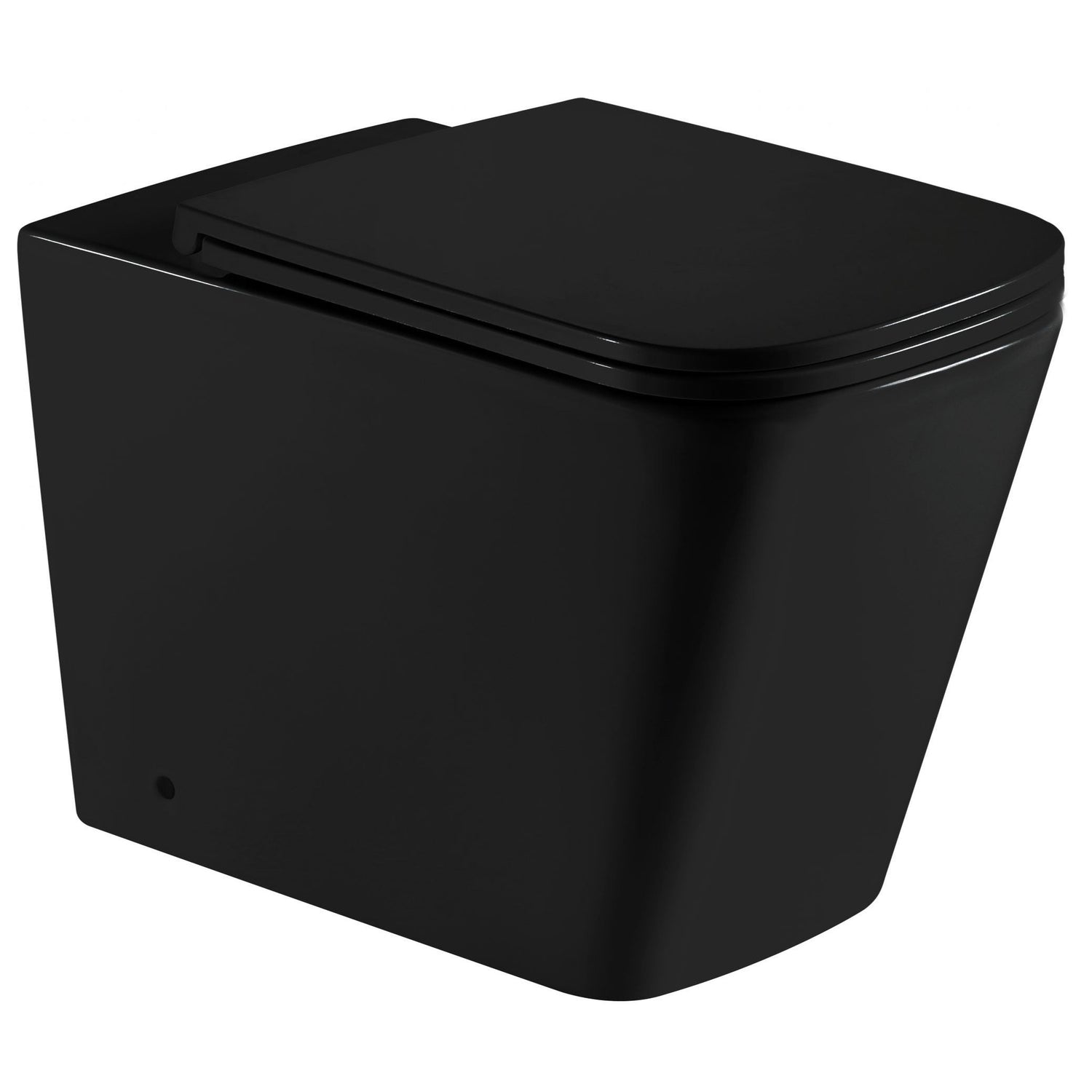 ENOX99 Wall Hung Toilet Floor Pan Matt Black with Wall Hung Cistern Package