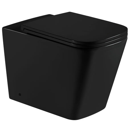 ENOX99 Wall Hung Toilet Floor Pan Matt Black with Wall Hung Cistern Package