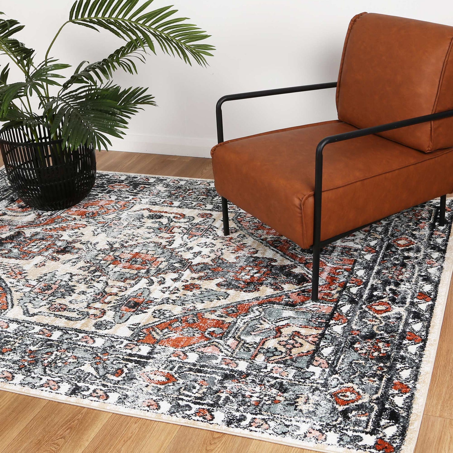 Anatolia Traditional Beige Black Rug
