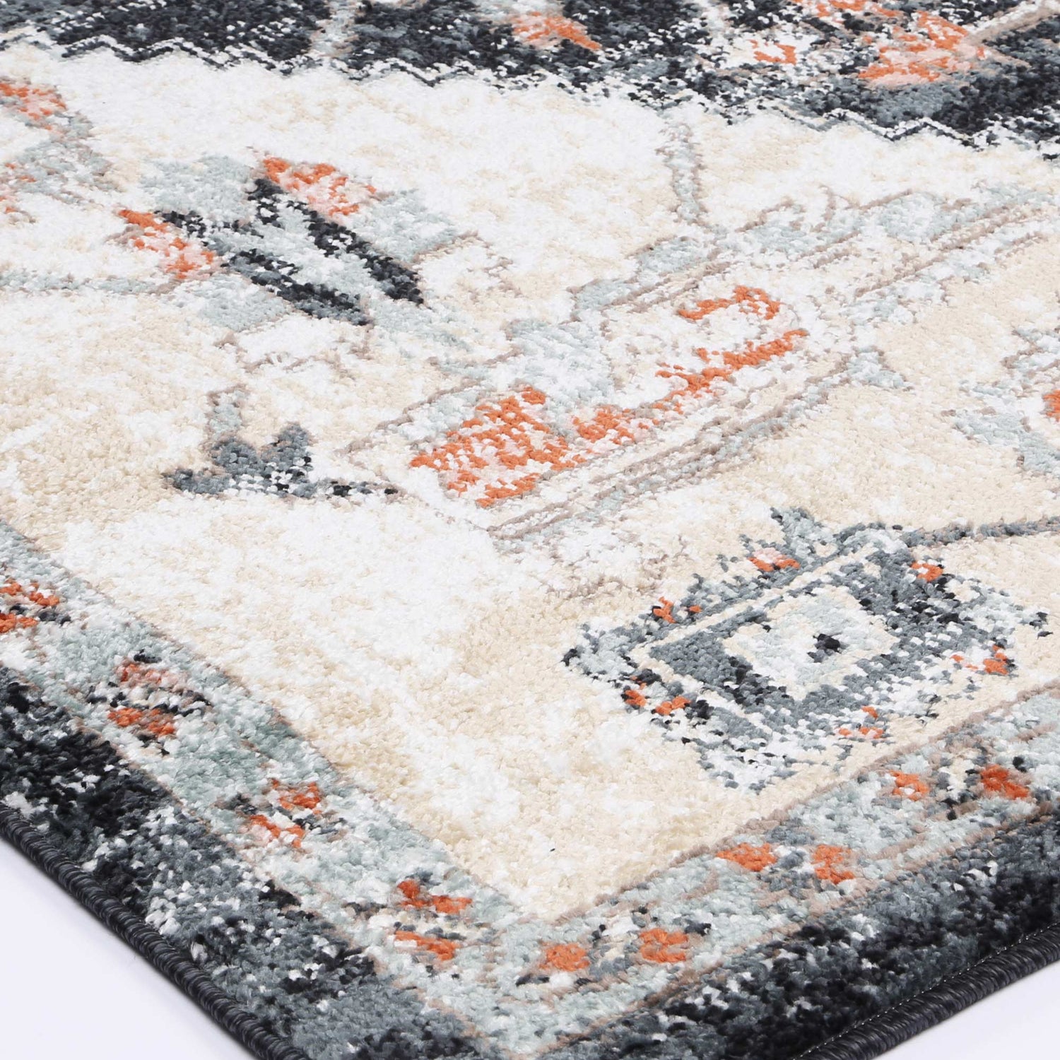 Anatolia Traditional Cream Black Rug