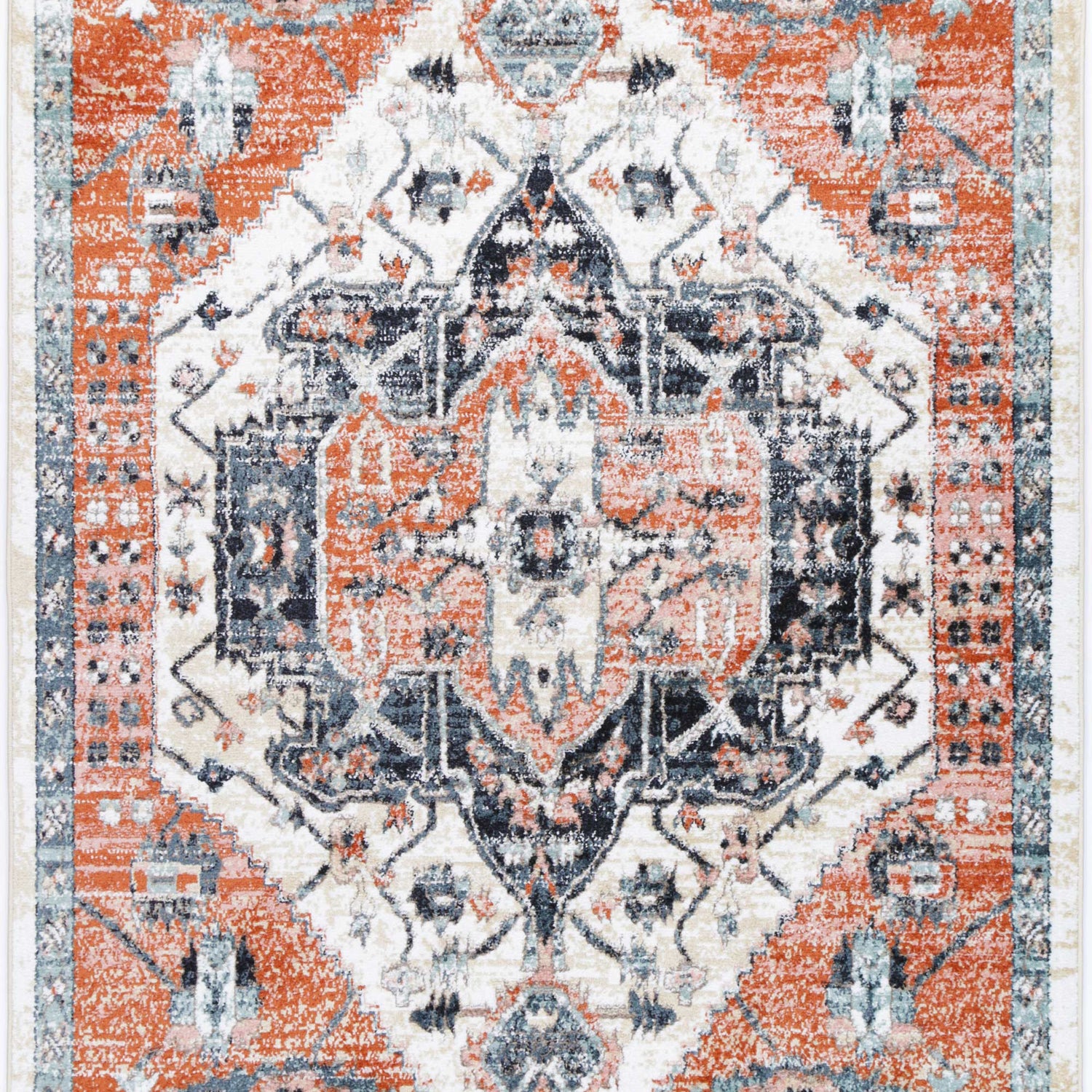 Anatolia Traditional Terracotta White Rug