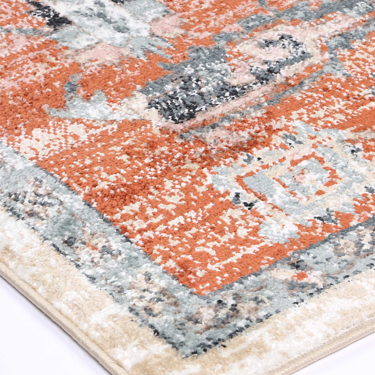 Anatolia Traditional Terracotta White Rug