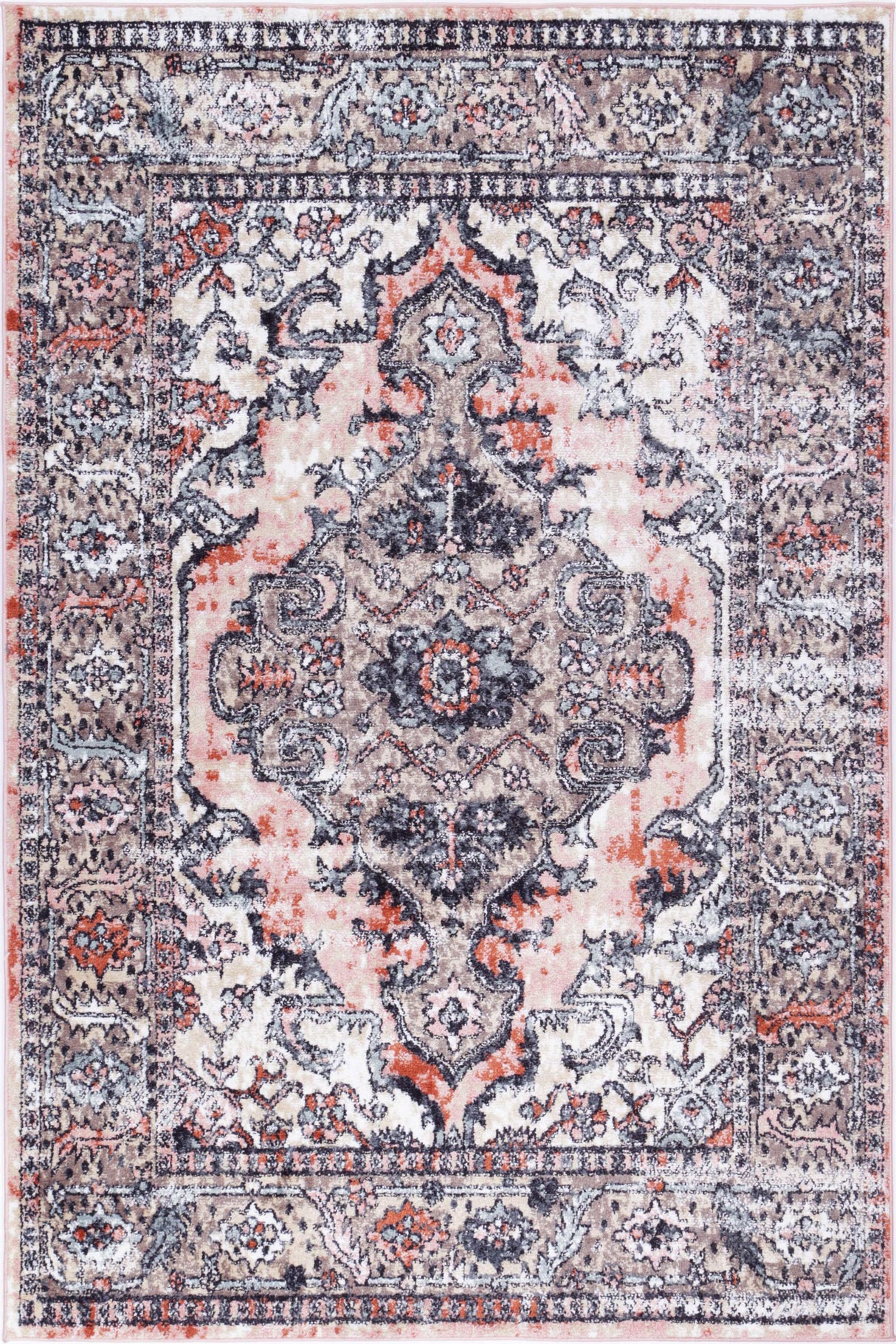 Anatolia Traditional Terracotta Cream Rug