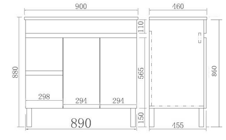 evie-colour-pvc-vanity-900mm-right-left-drawer