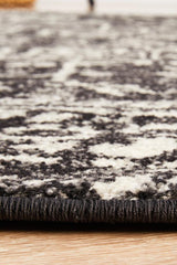 Evoke Charcoal Transitional Round Rug