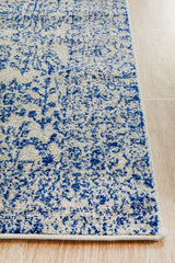 Evoke Frost Blue Transitional Runner Rug