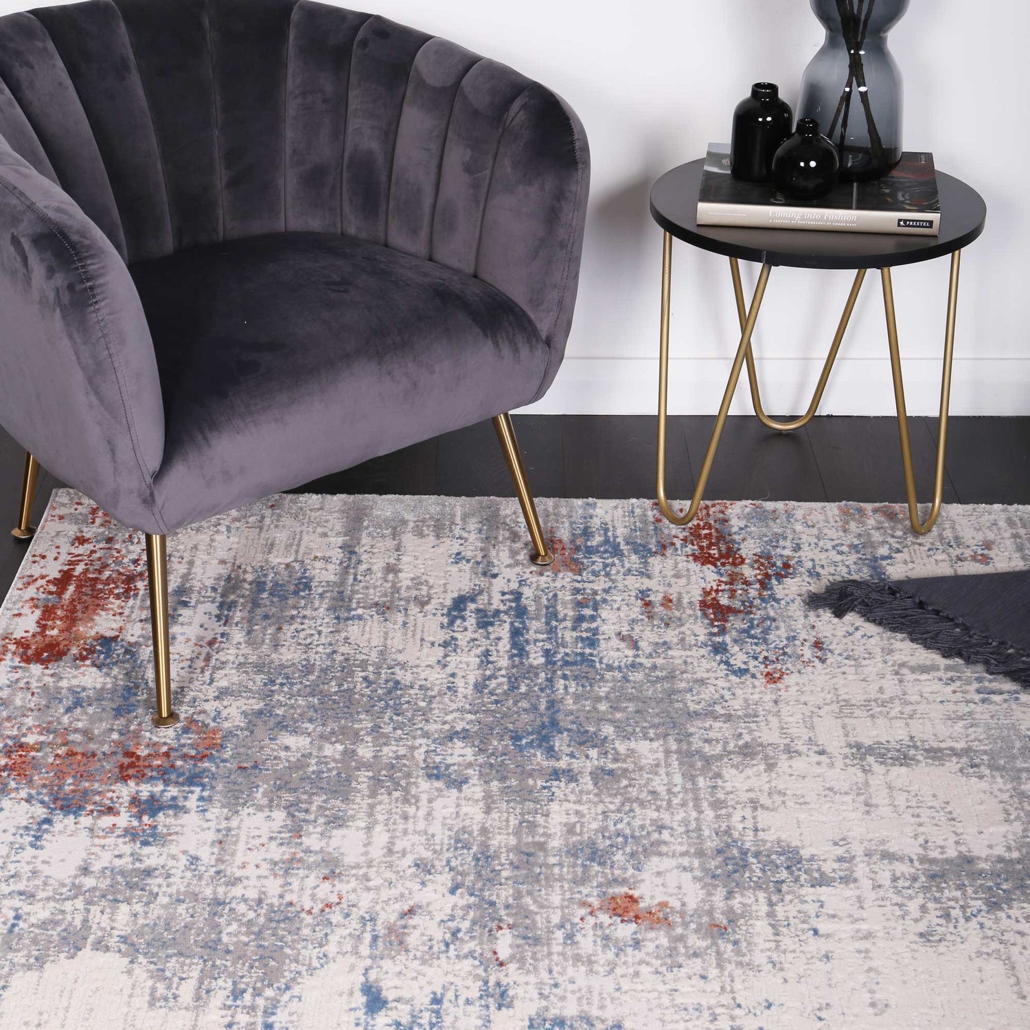 Amelia Grey Multi Modern Rug