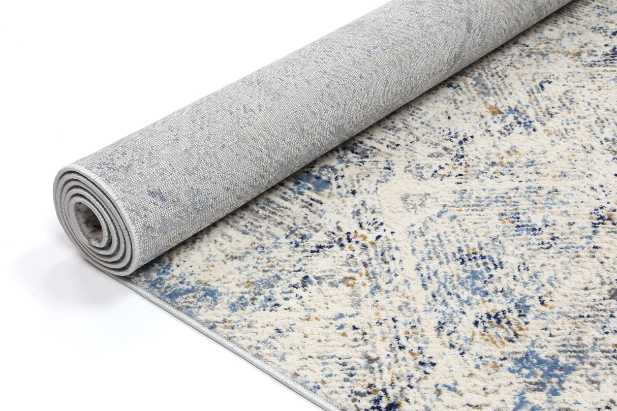 Amelia Navy Blue Ikat Rug