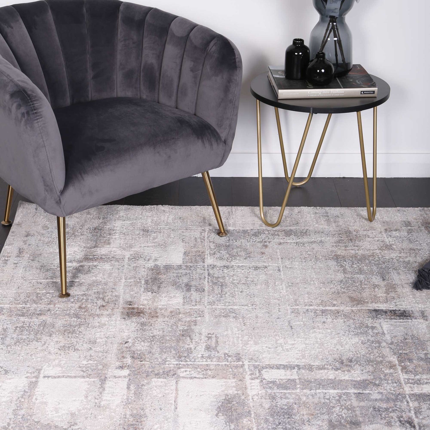 Amelia Beige Grey Modern Rug