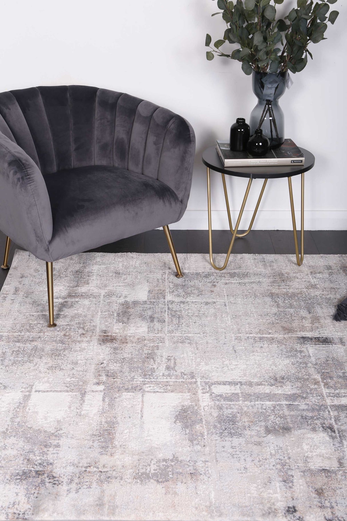Amelia Beige Grey Modern Rug