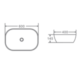 Evea Above Counter Basin (Rectangle: 600x400x145)