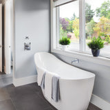 Evie Freestanding Bathtub with Non-Overflow (Gloss White/Matte White) (1500/1700mm)-Clearance