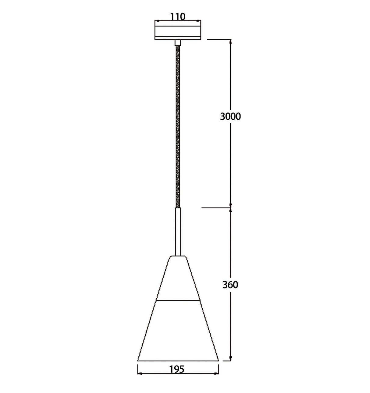 FINN: Scandinavian Blonde Wood & Opal Glass Medium Cone Pendant Light