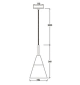 FINN: Scandinavian Blonde Wood & Opal Glass Medium Cone Pendant Light