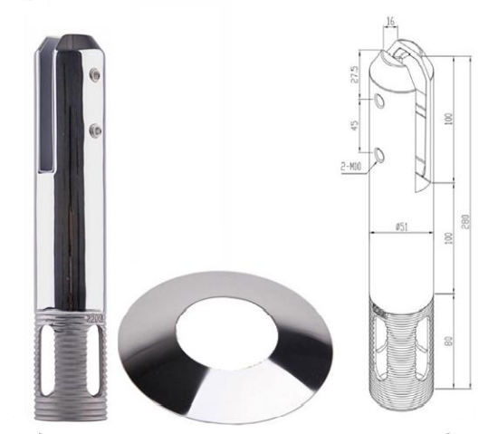 Round Core Drill Spigot - Stainless Steel